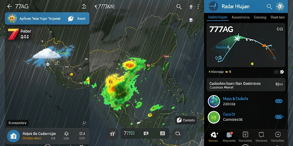 Tampilan antarmuka aplikasi Radar Hujan yang sederhana dan informatif.