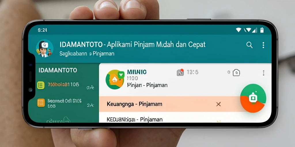 Tampilan antarmuka aplikasi Pinjaman IDAMANTOTO yang intuitif dan mudah digunakan.