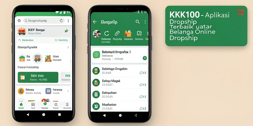 Tampilan antarmuka KPK100 yang memudahkan pengguna berbelanja dropship.