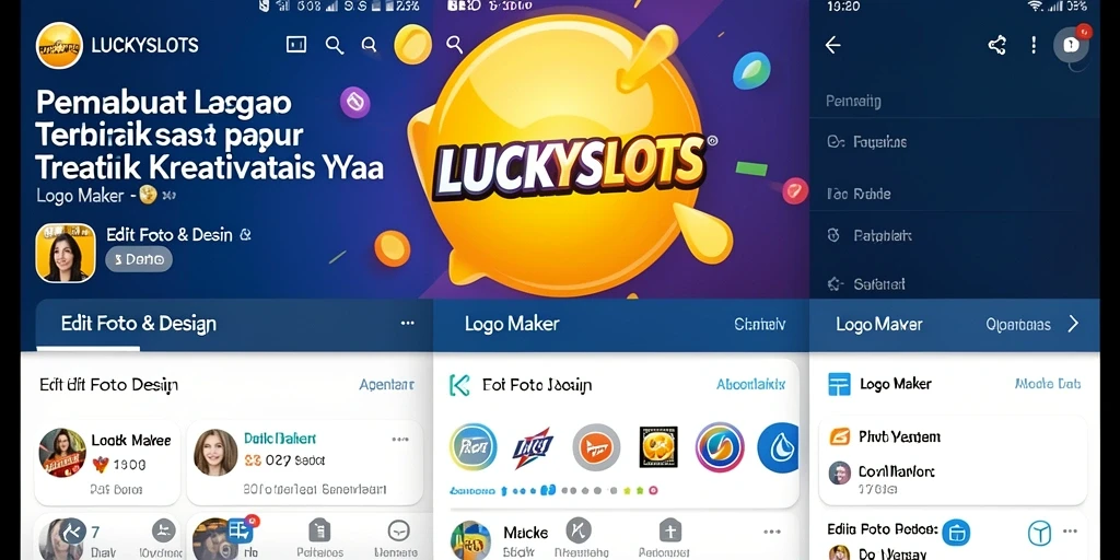 Antarmuka LUCKYSLOTS yang sederhana dan fungsional untuk pembuat logo.
