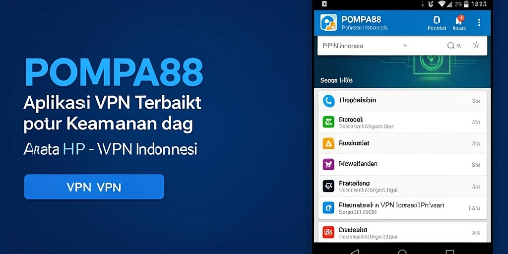 Tampilan antarmuka utama aplikasi POMPA88 yang sederhana dan fungsional.