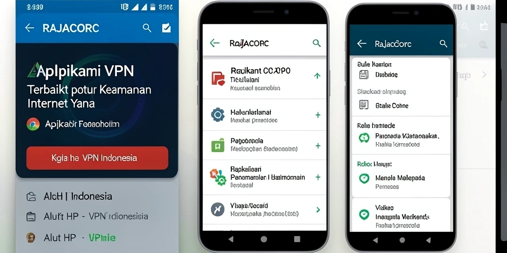 Tampilan antarmuka aplikasi RAJACORC yang user-friendly dan menarik.