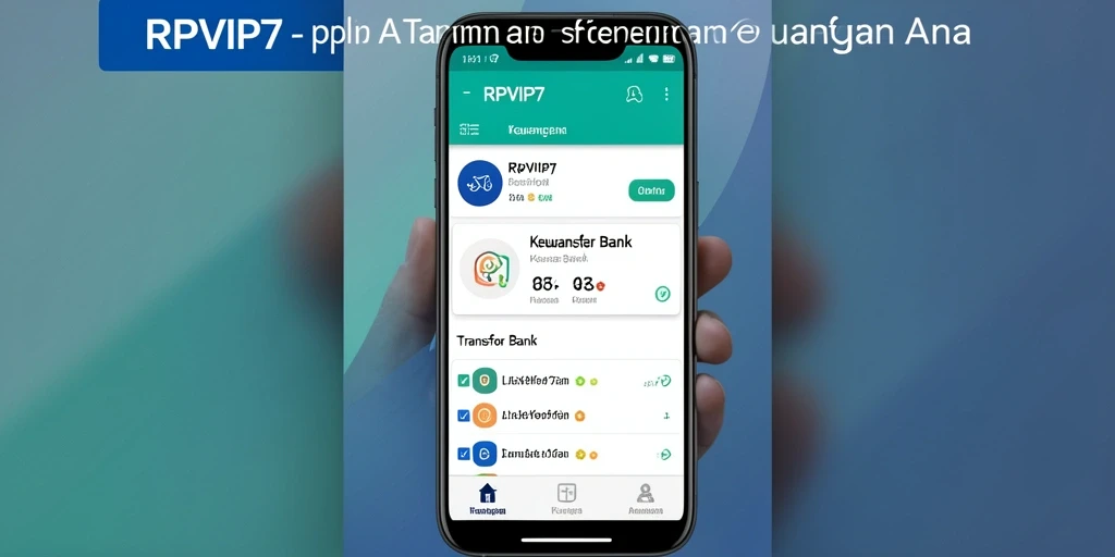 Tampilan antarmuka RPVIP7 yang memudahkan pengguna melakukan transfer bank.