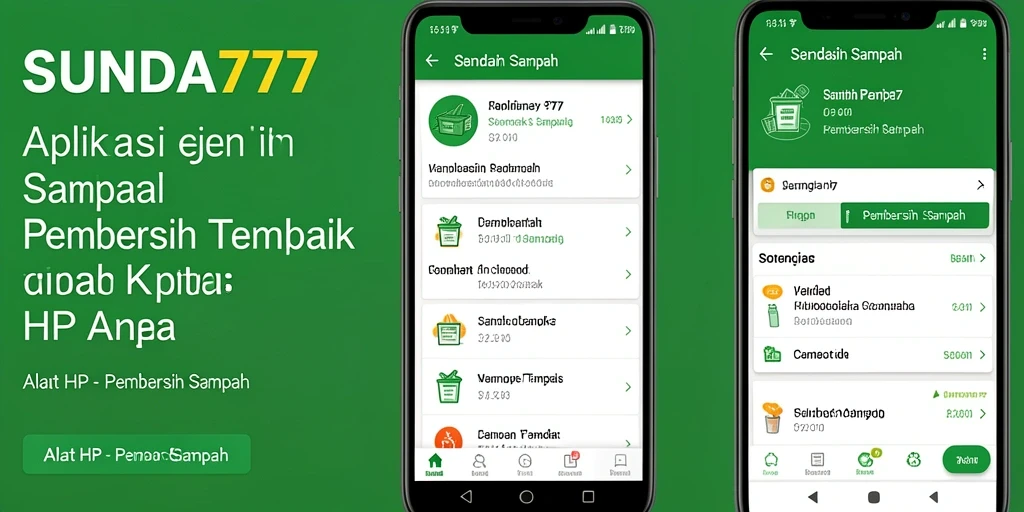 Tampilan antarmuka aplikasi Pembersih Sampah SUNDA777 yang bersih dan efektif.