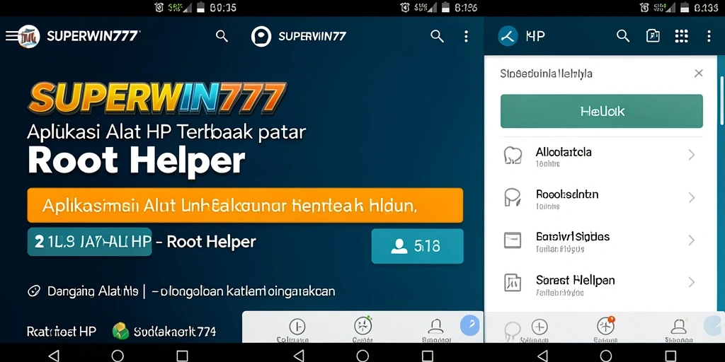 Antarmuka SUPERWIN777 yang intuitif untuk fungsi Root Helper.