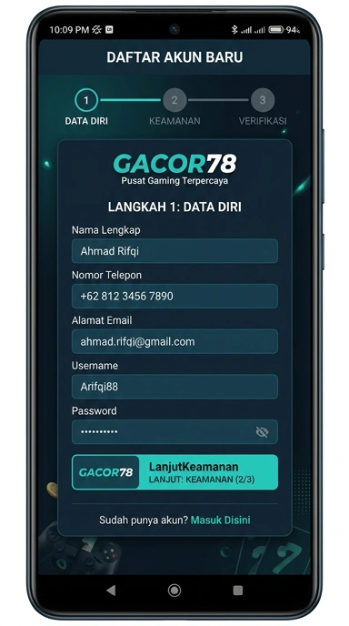 Panduan Registrasi Akun Gacor78 untuk Pengguna Android